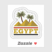 Sticker en vinyle de voyage d'Egypte (Feuille)