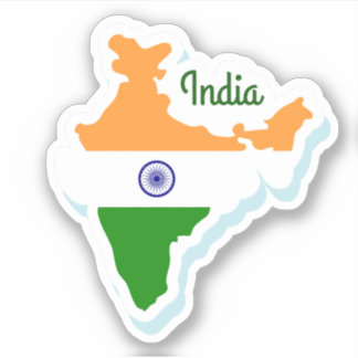 Sticker en vinyle de voyage en Inde