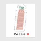 Sticker en vinyle de voyage Italie (Feuille)