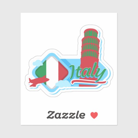 Sticker en vinyle de voyage Italie (Feuille)