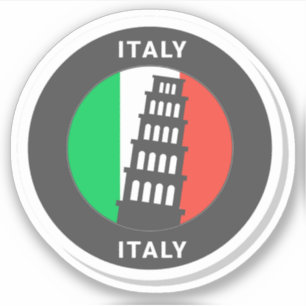 Sticker en vinyle de voyage Italie
