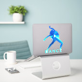 Sticker en vinyle découpé Abstrait (Ordinateur portable sur le bureau)