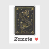 Sticker en vinyle découpé noir et or de Poissons Z (Feuille)