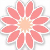 Sticker en vinyle découpé sur mesure avec margueri (Recto)