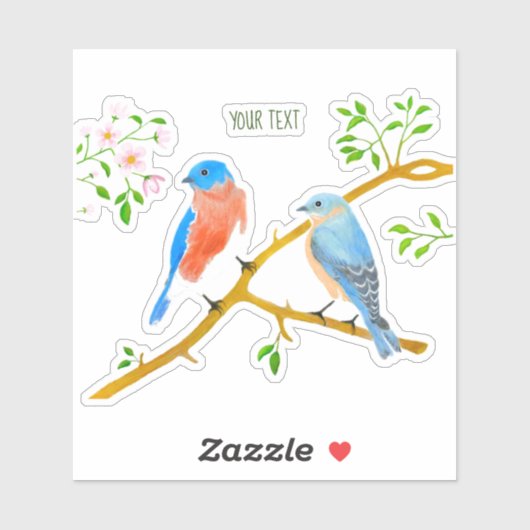 Sticker en vinyle découpé sur mesure chez Bluebird (Feuille)