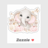 Sticker en vinyle d'éléphant mignon (Feuille)