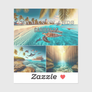 Sticker en vinyle des Caraïbes des îles Caïmans 3 