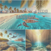 Sticker en vinyle des Caraïbes des îles Caïmans 3  (Devant)