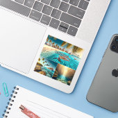 Sticker en vinyle des Caraïbes des îles Caïmans 3  (Ordinateur portable avec iPhone)