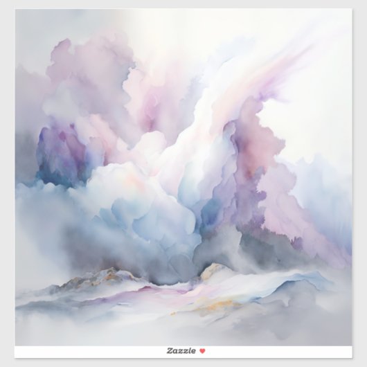 Sticker en vinyle des nuages célestes (Feuille)