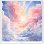 Sticker en vinyle des nuages célestes (Feuille)