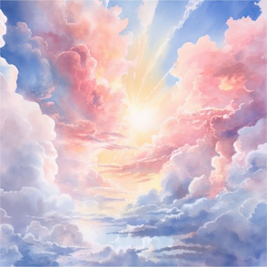 Sticker en vinyle des nuages célestes (Devant)