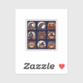 Sticker en vinyle d'Halloween (Feuille)