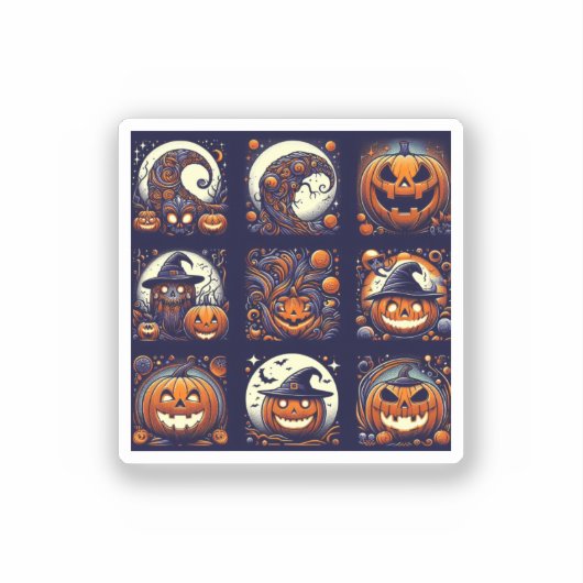 Sticker en vinyle d'Halloween (Recto)
