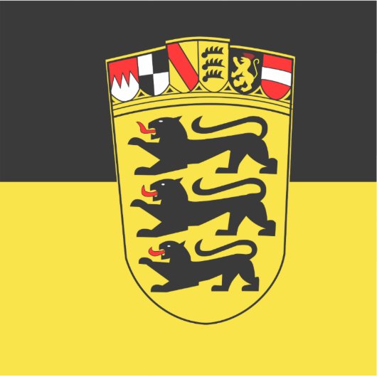 Sticker en vinyle du Bade-Wurtemberg (Devant)