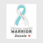 Sticker en vinyle du cancer du col (Feuille)