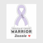 Sticker en vinyle du cancer testiculaire (Feuille)