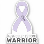 Sticker en vinyle du cancer testiculaire (Devant)