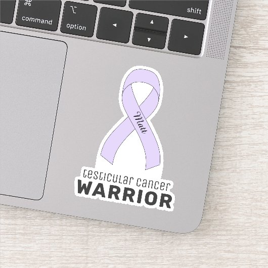 Sticker en vinyle du cancer testiculaire (Détail)