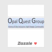 Sticker en vinyle du groupe Opal Quest (Feuille)