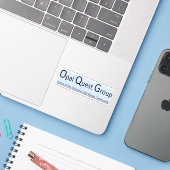 Sticker en vinyle du groupe Opal Quest (Ordinateur portable avec iPhone)