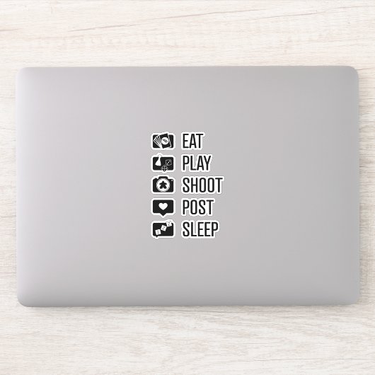 Sticker en vinyle du joueur de médias sociaux (Ordinateur)