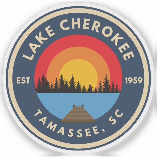 Sticker en vinyle du lac Cherokee (Devant)