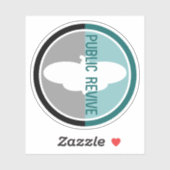 Sticker en vinyle du logo de relance publique (Feuille)