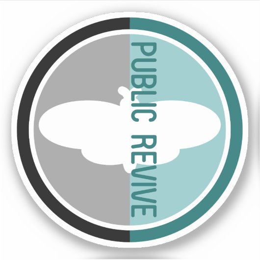 Sticker en vinyle du logo de relance publique (Devant)