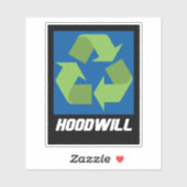 Sticker en vinyle du logo Hoodwill (Feuille)