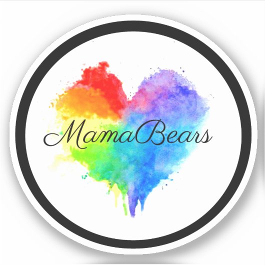 Sticker en vinyle du logo Rainbow Heart (Devant)