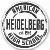 Sticker en vinyle du lycée américain Heidelberg (Devant)