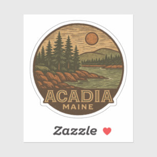 Sticker en vinyle du parc national Acadia - étanch