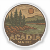 Sticker en vinyle du parc national Acadia - étanch (Devant)