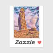 Sticker en vinyle du parc national Zion (Feuille)