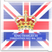Sticker en vinyle du roi Charles III (Devant)