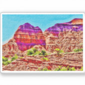 Sticker en vinyle du Texas Canyon (Recto)