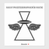 Sticker en vinyle d'un photographe de la Marine (Feuille)