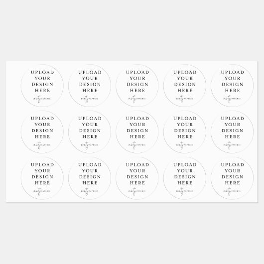 Sticker en vinyle étanche ronde de 1,5 po (Feuille)