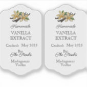 Sticker en vinyle Étiquette d'extraction de vanill (Devant)