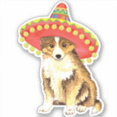 Sticker en vinyle Fiesta Sheltie (Devant)