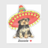 Sticker en vinyle Fiesta Yorkshire Terrier (Feuille)