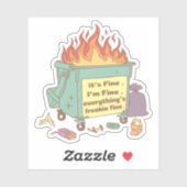 Sticker en vinyle fin tout fait frémissant (Feuille)