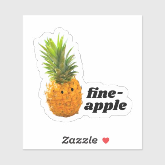 Sticker en vinyle fine pomme (Feuille)