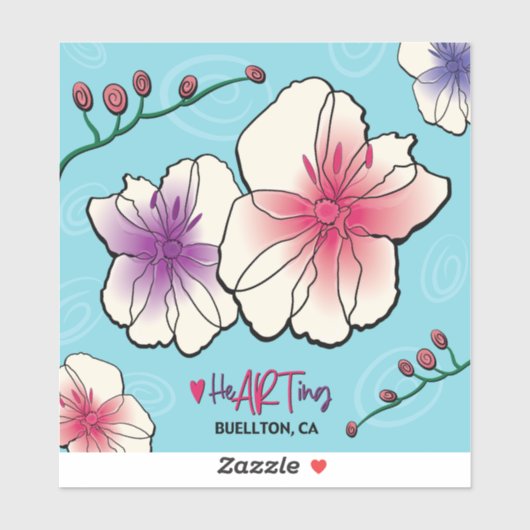 Sticker en vinyle - Fleurs et vignes - Buellton.Ar (Feuille)