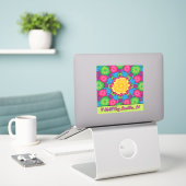 Sticker en vinyle - Flower Burst -Buellton.Art (Ordinateur portable sur le bureau)