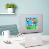 Sticker en vinyle - Fun Nature -Buellton.Art (Ordinateur portable sur le bureau)