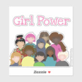 Sticker en vinyle Girl Power (Feuille)