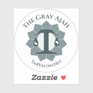 Sticker en vinyle gris simplifié TarValon.Net