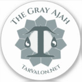 Sticker en vinyle gris simplifié TarValon.Net (Devant)